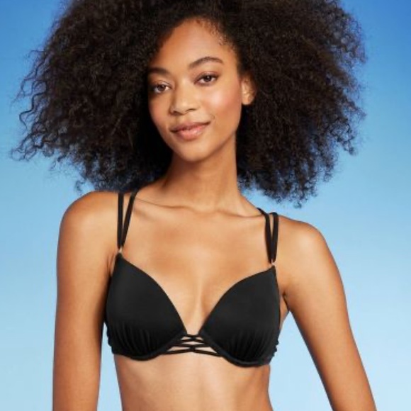NWT- Women's Push-Up Double Strap Bikini Top - Shade & Shore™ Sz: 34c - Picture 3 of 4